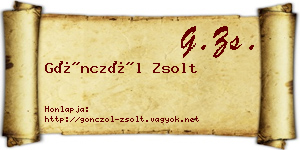 Gönczöl Zsolt névjegykártya