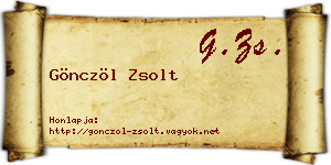 Gönczöl Zsolt névjegykártya